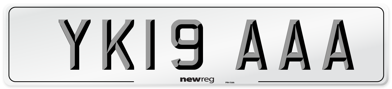 YK19 AAA Number Plate from New Reg